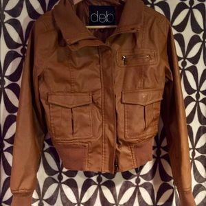 Light brown leather jacket